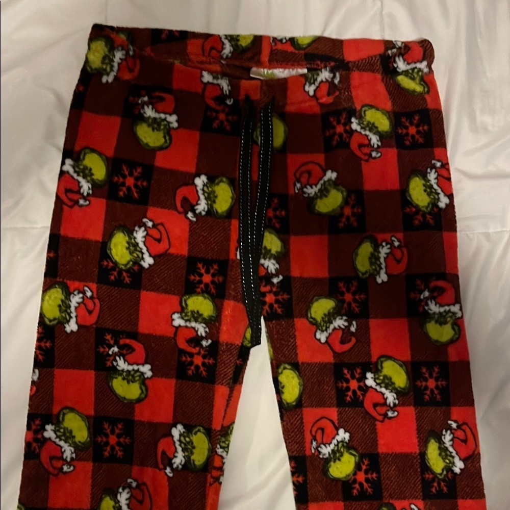 Festive Red and Green Grinch Pajama Set